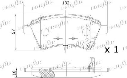 Frigair PD04.524 - Гальмівні колодки, дискові гальма autozip.com.ua