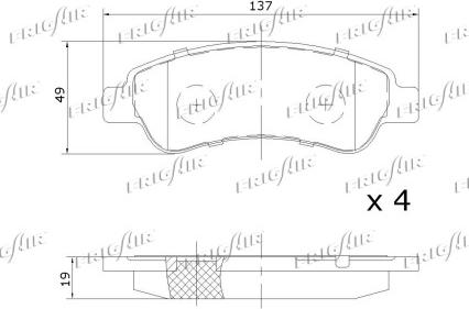 Frigair PD04.521 - Гальмівні колодки, дискові гальма autozip.com.ua