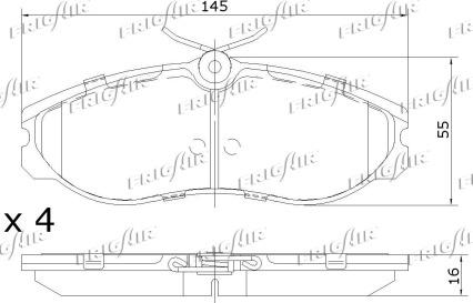 Frigair PD05.503 - Гальмівні колодки, дискові гальма autozip.com.ua