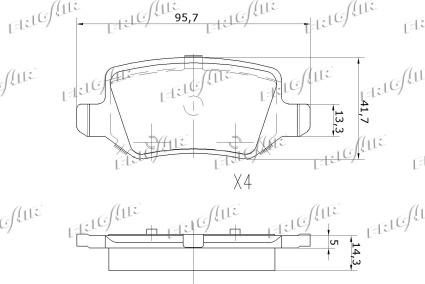 Frigair PD06.504 - Гальмівні колодки, дискові гальма autozip.com.ua