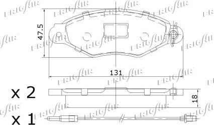 Frigair PD03.506 - Гальмівні колодки, дискові гальма autozip.com.ua