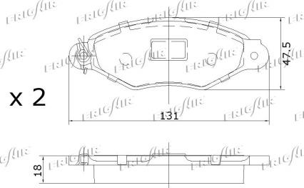 Frigair PD03.506 - Гальмівні колодки, дискові гальма autozip.com.ua