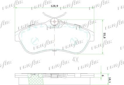 Frigair PD03.510 - Гальмівні колодки, дискові гальма autozip.com.ua