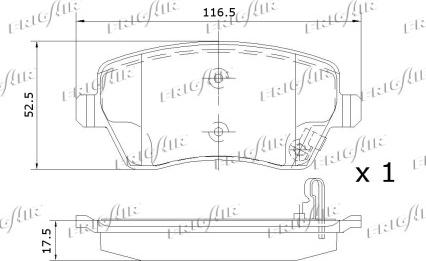 Frigair PD07.502 - Гальмівні колодки, дискові гальма autozip.com.ua