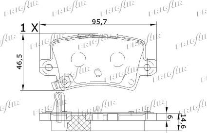 Frigair PD19.504 - Гальмівні колодки, дискові гальма autozip.com.ua