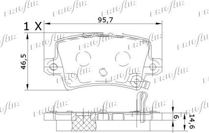 Frigair PD19.504 - Гальмівні колодки, дискові гальма autozip.com.ua