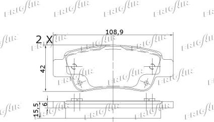 Frigair PD19.508 - Гальмівні колодки, дискові гальма autozip.com.ua