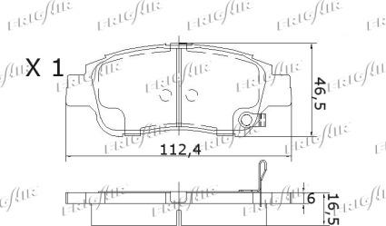 Frigair PD15.519 - Гальмівні колодки, дискові гальма autozip.com.ua