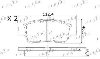 Frigair PD15.519 - Гальмівні колодки, дискові гальма autozip.com.ua