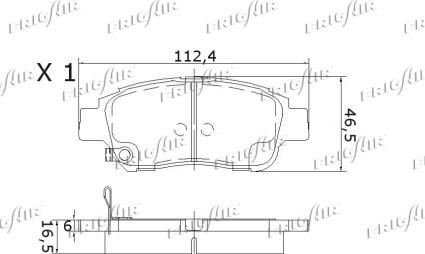 Frigair PD15.519 - Гальмівні колодки, дискові гальма autozip.com.ua