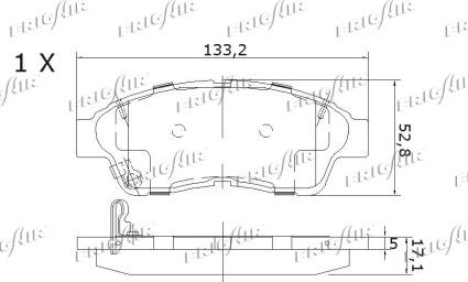 Frigair PD15.515 - Гальмівні колодки, дискові гальма autozip.com.ua