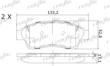 Frigair PD15.515 - Гальмівні колодки, дискові гальма autozip.com.ua