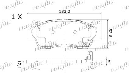 Frigair PD15.515 - Гальмівні колодки, дискові гальма autozip.com.ua