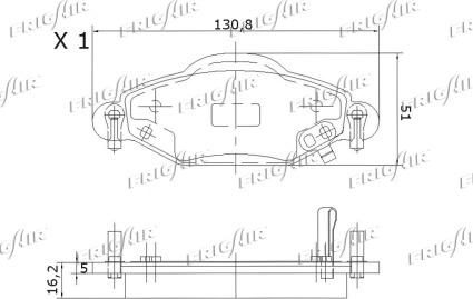 Frigair PD15.518 - Гальмівні колодки, дискові гальма autozip.com.ua