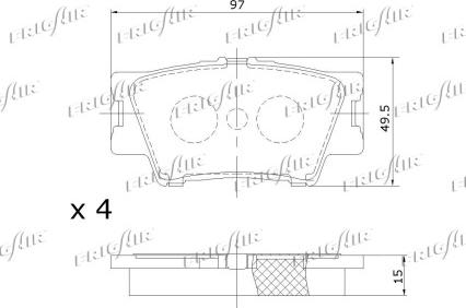 Frigair PD15.520 - Гальмівні колодки, дискові гальма autozip.com.ua