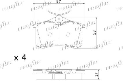 Frigair PD10.502 - Гальмівні колодки, дискові гальма autozip.com.ua