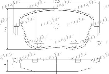 Frigair PD10.517 - Гальмівні колодки, дискові гальма autozip.com.ua