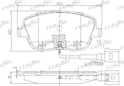 Frigair PD10.517 - Гальмівні колодки, дискові гальма autozip.com.ua