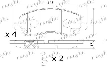 Frigair PD18.512 - Гальмівні колодки, дискові гальма autozip.com.ua