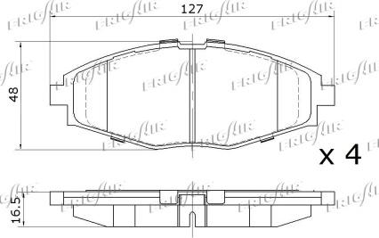 Frigair PD31.508 - Гальмівні колодки, дискові гальма autozip.com.ua