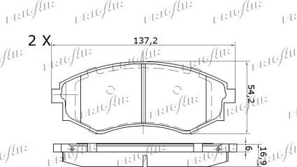 Frigair PD31.507 - Гальмівні колодки, дискові гальма autozip.com.ua