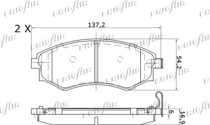 Frigair PD31.507 - Гальмівні колодки, дискові гальма autozip.com.ua