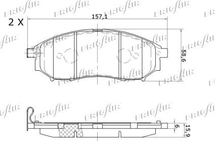 Frigair PD21.508 - Гальмівні колодки, дискові гальма autozip.com.ua