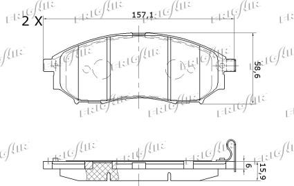 Frigair PD21.508 - Гальмівні колодки, дискові гальма autozip.com.ua