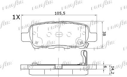 Frigair PD21.503 - Гальмівні колодки, дискові гальма autozip.com.ua