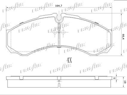 Frigair PD21.515 - Гальмівні колодки, дискові гальма autozip.com.ua