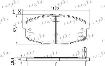 Frigair PD28.504 - Гальмівні колодки, дискові гальма autozip.com.ua