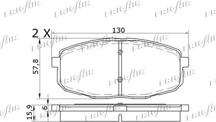 Frigair PD28.504 - Гальмівні колодки, дискові гальма autozip.com.ua