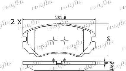 Frigair PD28.506 - Гальмівні колодки, дискові гальма autozip.com.ua