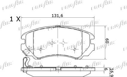 Frigair PD28.506 - Гальмівні колодки, дискові гальма autozip.com.ua