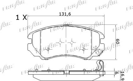 Frigair PD28.506 - Гальмівні колодки, дискові гальма autozip.com.ua