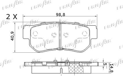 Frigair PD28.503 - Гальмівні колодки, дискові гальма autozip.com.ua