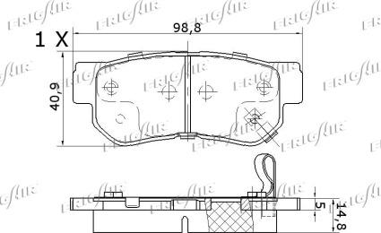 Frigair PD28.503 - Гальмівні колодки, дискові гальма autozip.com.ua