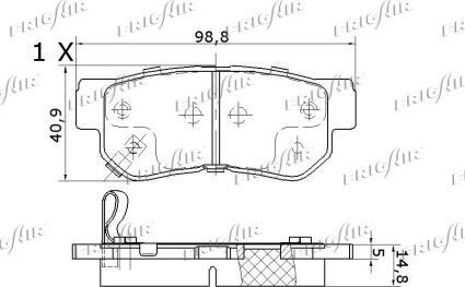 Frigair PD28.503 - Гальмівні колодки, дискові гальма autozip.com.ua