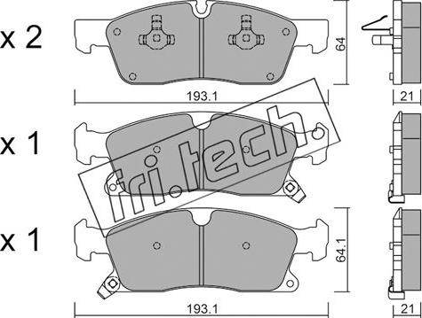 Fri.Tech. 942.2 - Гальмівні колодки, дискові гальма autozip.com.ua