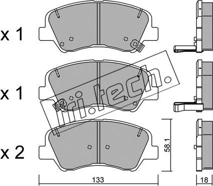 Fri.Tech. 959.0 - Гальмівні колодки, дискові гальма autozip.com.ua