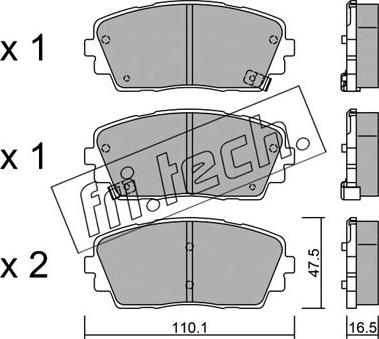 Fri.Tech. 957.0 - Гальмівні колодки, дискові гальма autozip.com.ua