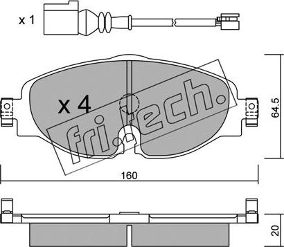 Fri.Tech. 966.0W - Гальмівні колодки, дискові гальма autozip.com.ua