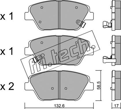 Fri.Tech. 961.0 - Гальмівні колодки, дискові гальма autozip.com.ua