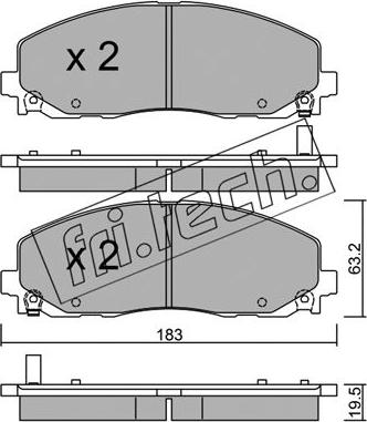 Fri.Tech. 962.0 - Гальмівні колодки, дискові гальма autozip.com.ua