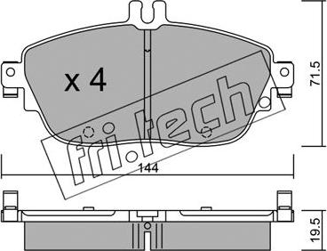 Fri.Tech. 981.0 - Гальмівні колодки, дискові гальма autozip.com.ua