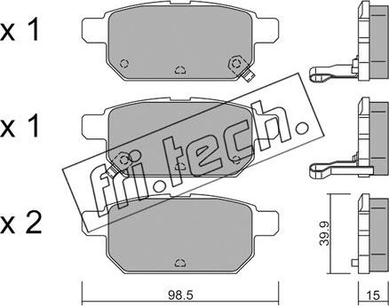 Fri.Tech. 933.0 - Гальмівні колодки, дискові гальма autozip.com.ua