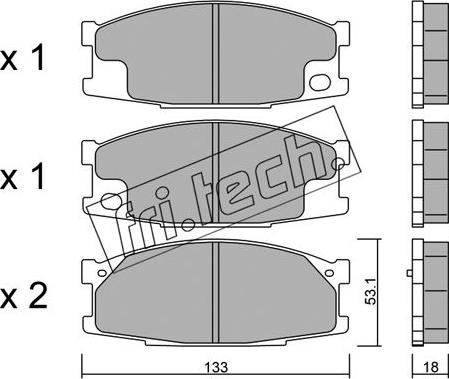 Fri.Tech. 926.0 - Гальмівні колодки, дискові гальма autozip.com.ua