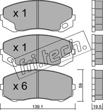 Fri.Tech. 927.0 - Гальмівні колодки, дискові гальма autozip.com.ua