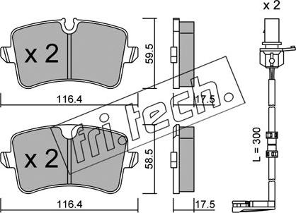 Fri.Tech. 971.1W - Гальмівні колодки, дискові гальма autozip.com.ua