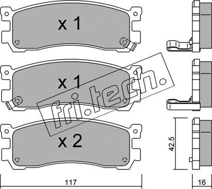 Fri.Tech. 494.0 - Гальмівні колодки, дискові гальма autozip.com.ua